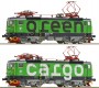 73457 Roco Set of 2 Electric locomotive Rc4 in Green Cargo Digital with Sound